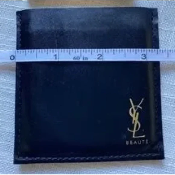 Yves Saint Laurent Rare Makeup Compact Mirror with Black Patent Leat…